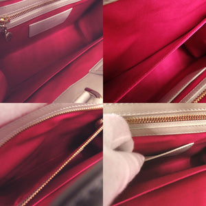 美品 ブルガリ インフィニートゥム トートバッグ ロゴエンボス 2WAY 292001 レザー グレージュ 1071【中古】BVLGARI