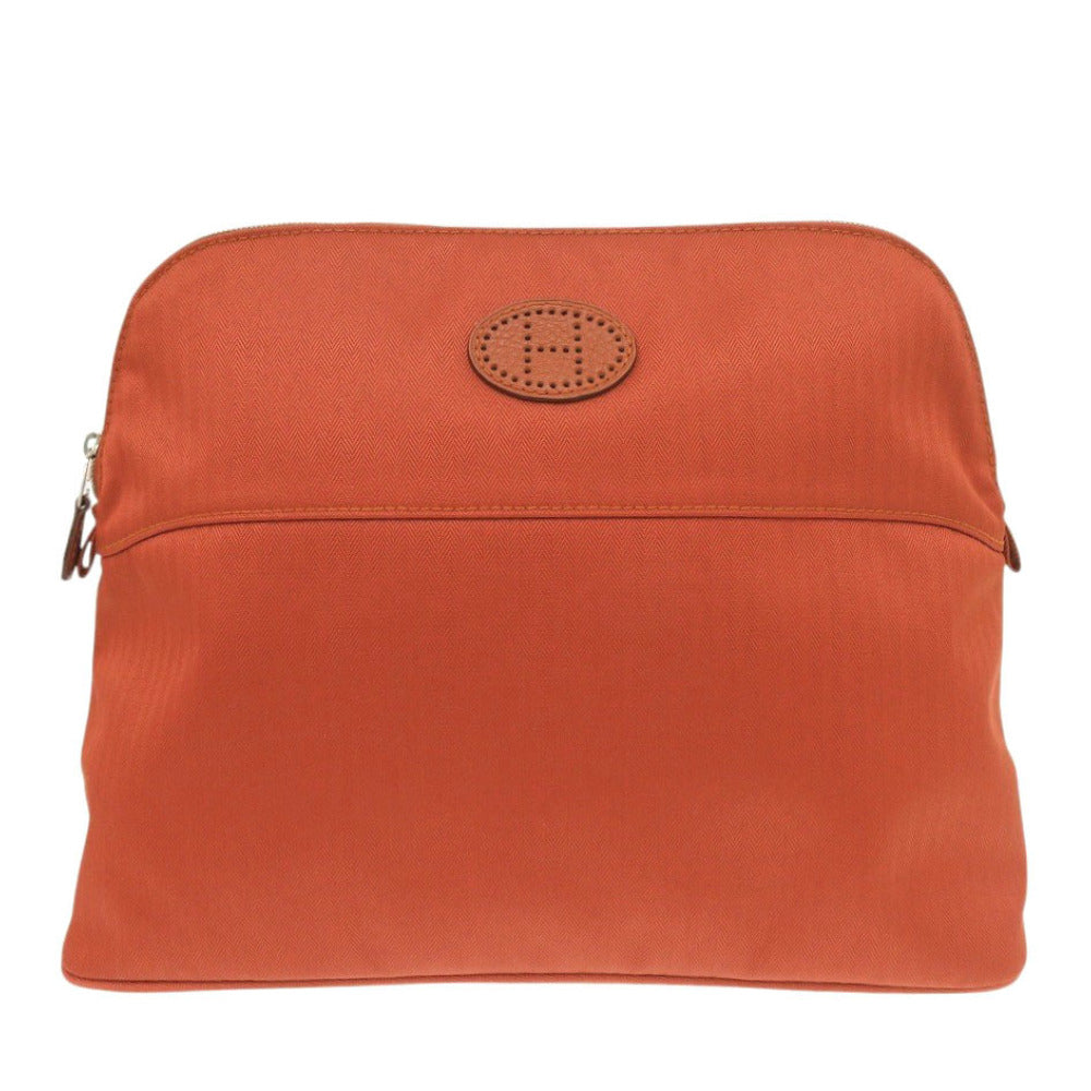 新品同様 エルメス ボリードポーチ GM コットン オレンジ ポーチ 1080【中古】HERMES
