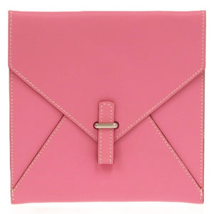 美品 エルメス ポシェットビアンカ レザー シルバー金具 ピンク □N刻印 ポーチ 1083【中古】HERMES