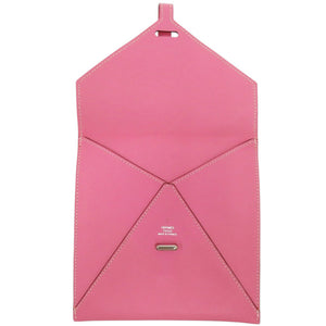 美品 エルメス ポシェットビアンカ レザー シルバー金具 ピンク □N刻印 ポーチ 1083【中古】HERMES