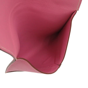 美品 エルメス ポシェットビアンカ レザー シルバー金具 ピンク □N刻印 ポーチ 1083【中古】HERMES