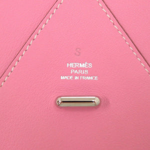 美品 エルメス ポシェットビアンカ レザー シルバー金具 ピンク □N刻印 ポーチ 1083【中古】HERMES