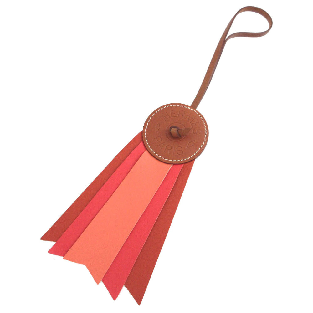 未使用 エルメス 064271CA-AH パドック フロット アニューミロ ヴァッシュハンター カプシーヌ カーネリアン チャーム キーホルダー 1086【中古】HERMES