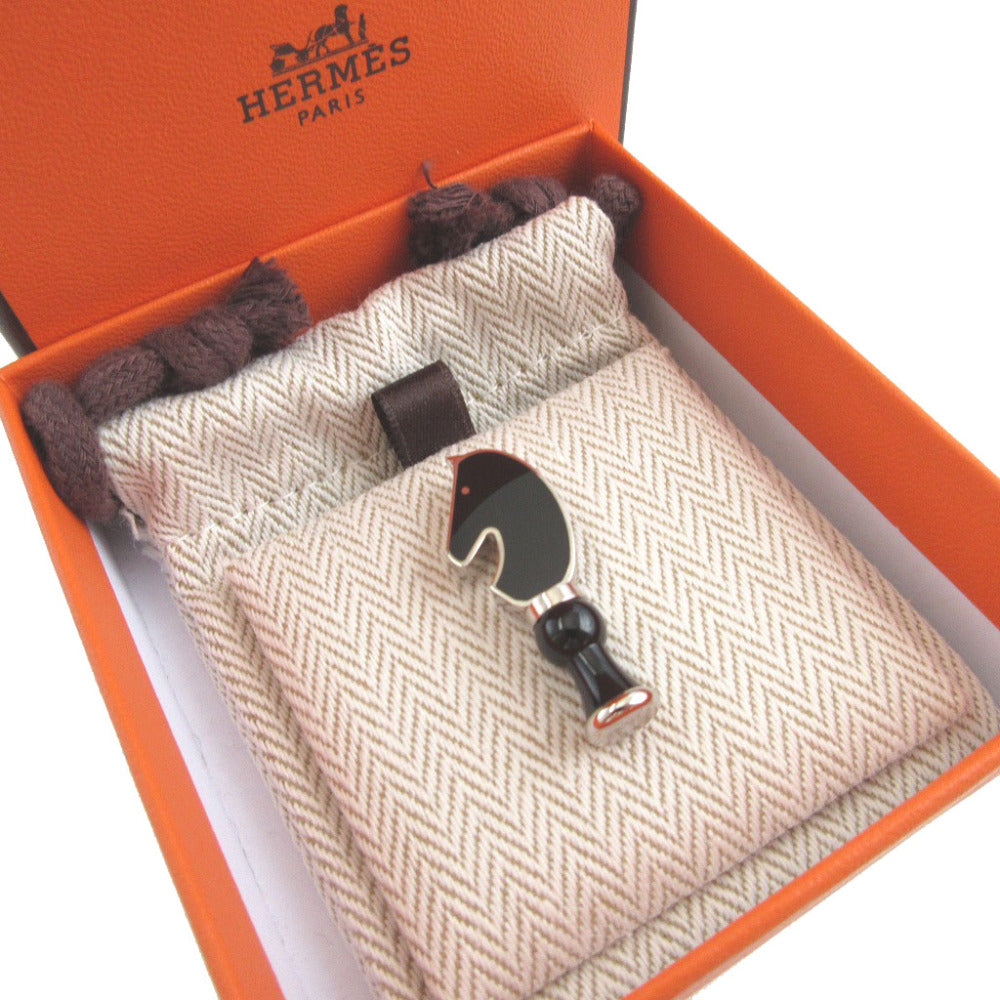 新品同様 エルメス カヴァリエ GD0291(2021年製) メタル ブラック 黒 ブローチ ピンバッジ 1088【中古】HERMES