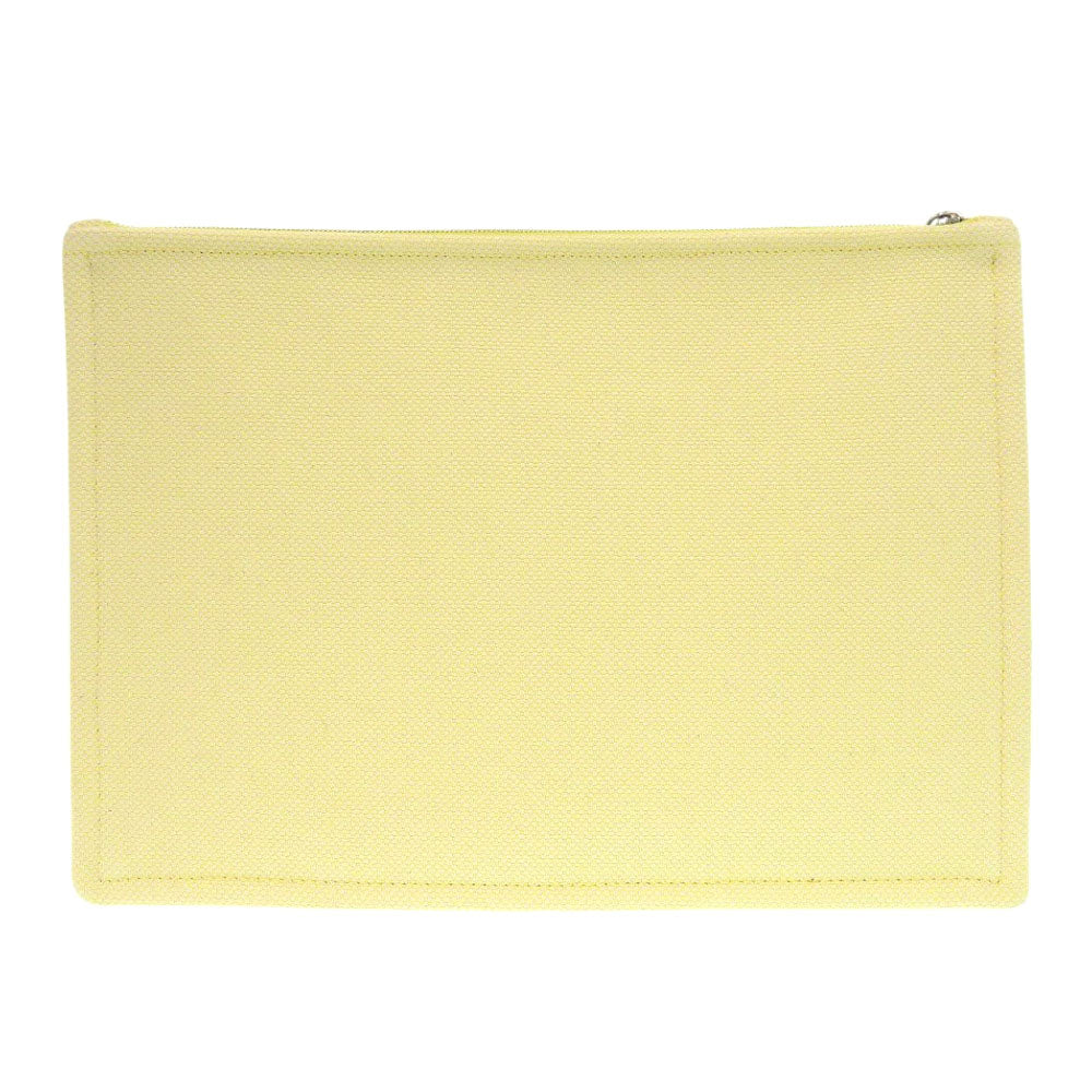 新品同様 エルメス Hティサージュ フラットポーチ コットン イエロー 1089【中古】HERMES