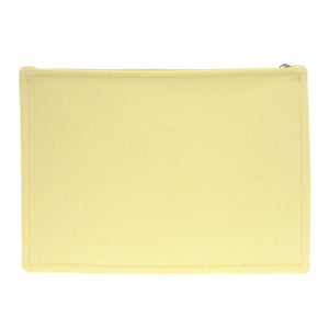 新品同様 エルメス Hティサージュ フラットポーチ コットン イエロー 1089【中古】HERMES