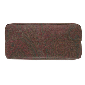 未使用 エトロ ペイズリー柄 0N457 コットン ブラウン パープル トートバッグ 1115【中古】ETRO