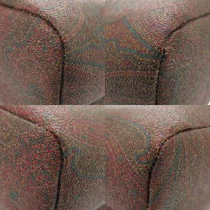 未使用 エトロ ペイズリー柄 0N457 コットン ブラウン パープル トートバッグ 1115【中古】ETRO