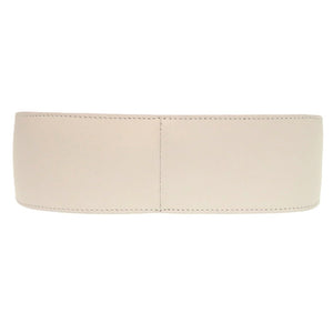 新品同様 ザ ロウ ハーフムーン W1249L52NIVPD レザー カーフ スエード アイボリー 白 ハンドバッグ 1117【中古】THE ROW