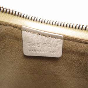 新品同様 ザ ロウ ハーフムーン W1249L52NIVPD レザー カーフ スエード アイボリー 白 ハンドバッグ 1117【中古】THE ROW