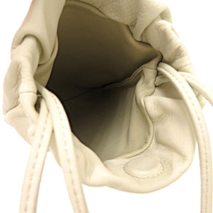 新品同様 ザ ロウ バース フォン ケース レザー ホワイト 白 ショルダーバッグ 1118【中古】THE ROW