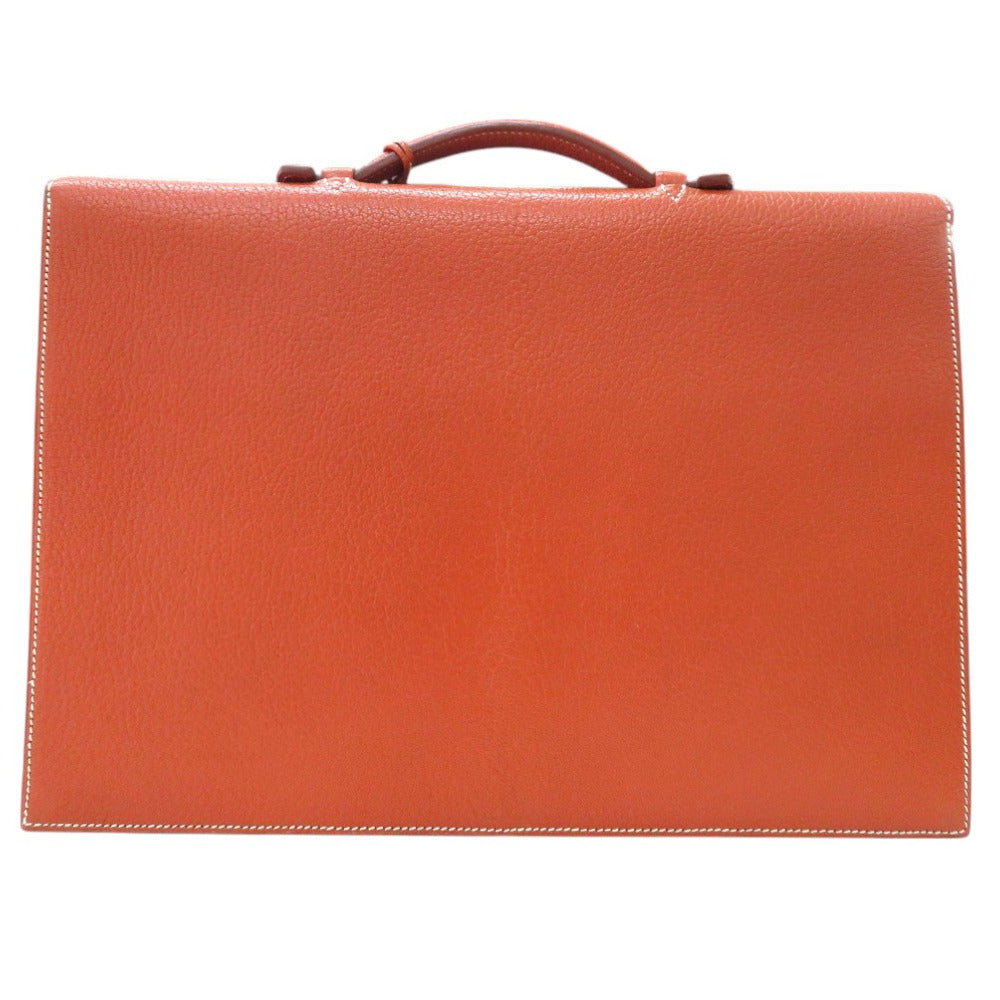 美品 エルメス キリウス ビジネスバッグ ブッフル ブラウン D刻印 1123【中古】HERMES