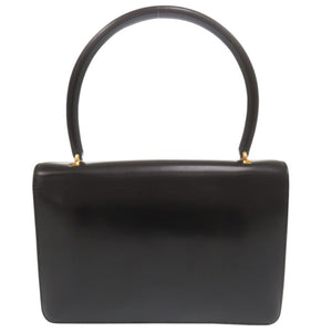 エルメス ヴィンテージ レザー ブラック ハンドバッグ 黒 1126【中古】HERMES