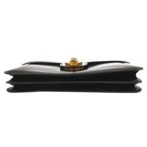 エルメス ヴィンテージ レザー ブラック ハンドバッグ 黒 1126【中古】HERMES