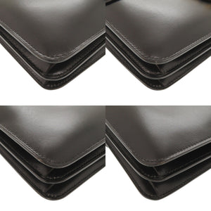 エルメス ヴィンテージ レザー ブラック ハンドバッグ 黒 1126【中古】HERMES