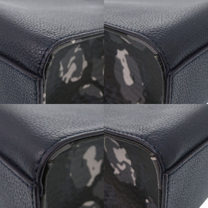 新品同様 エム シー エム 2WAY レザー ネイビー ハンドバッグ 1128【中古】MCM