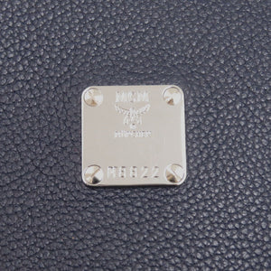新品同様 エム シー エム 2WAY レザー ネイビー ハンドバッグ 1128【中古】MCM