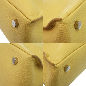 新品同様 トッズ セアー Dキューブ レザー イエロー 黄 ショルダーバッグ 1136【中古】TOD’S