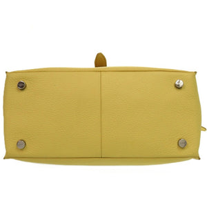 新品同様 トッズ セアー Dキューブ レザー イエロー 黄 ショルダーバッグ 1136【中古】TOD’S