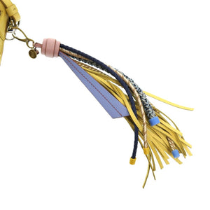 新品同様 トッズ セアー Dキューブ レザー イエロー 黄 ショルダーバッグ 1136【中古】TOD’S