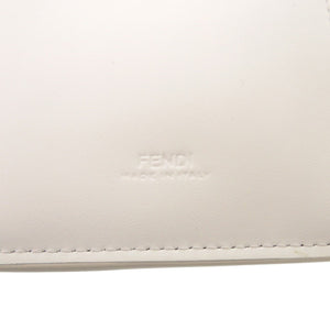 新品同様 フェンディ フォンホルダー バッグチャーム ムートン/レザー ホワイト ポーチ 白 1148【中古】FENDI