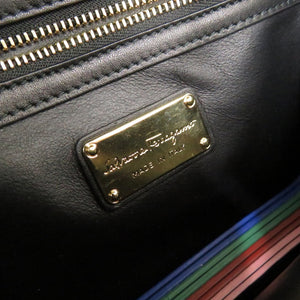 新品同様 サルヴァトーレフェラガモ ガンチーニ レザー マルチカラー チェーンショルダーバッグ ショルダーバッグ 1155【中古】Salvatore Ferragamo