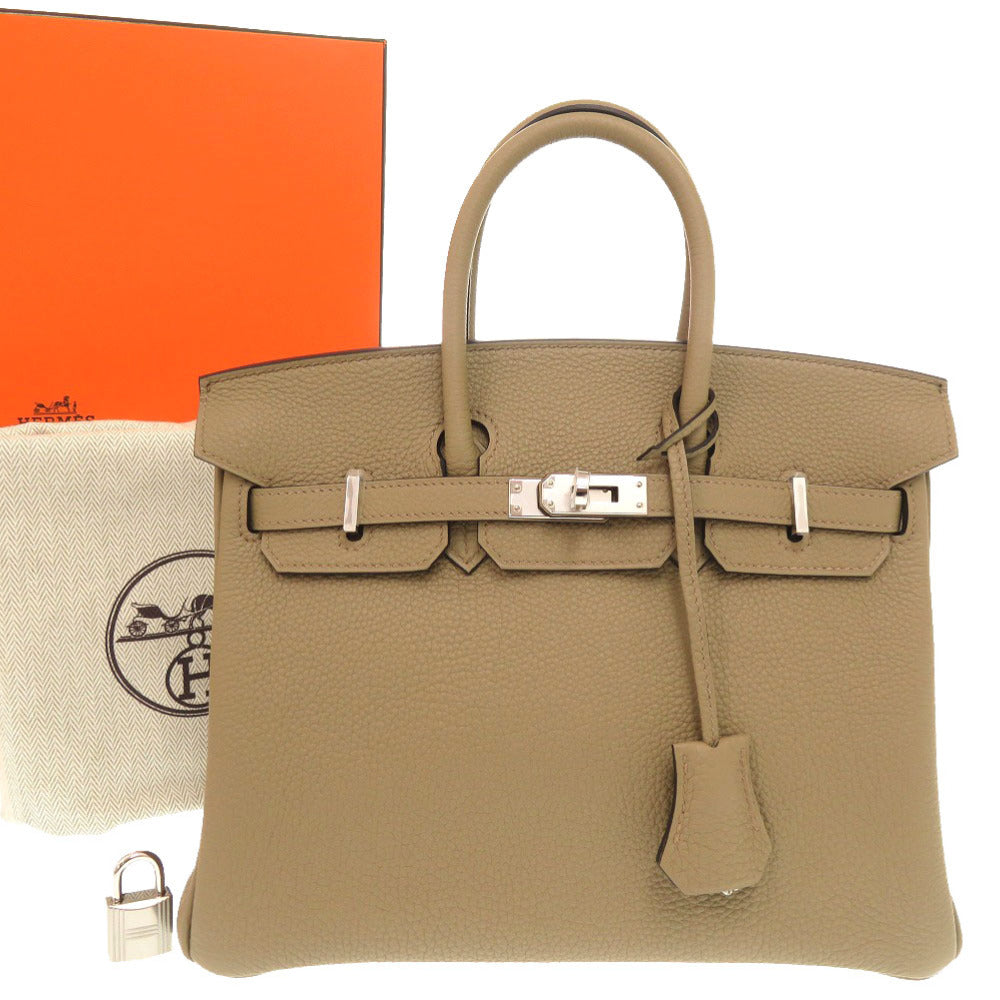 未使用 エルメス バーキン25 トゴ ベージュマルファ シルバー金具 Ｗ刻印(2024年製) ハンドバッグ 1160 【中古】 HERMES