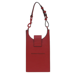 美品 フェンディ フォンホルダー 7AR944 レザー レッド ショルダーバッグ 赤 1178【中古】FENDI