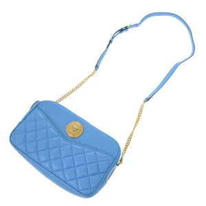 新品同様 ジャンニ・ヴェルサーチ キルティング メドゥーサ 1008828 1A03912 レザー ブルー ショルダーバック 青 1181【中古】Gianni Versace