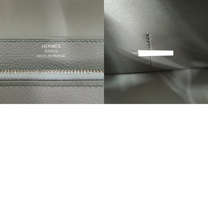 未使用品 エルメス ドゴン コンパクト コインケース レザー ヴェールアマンド エバーカラー W刻印 1193【中古】HERMES