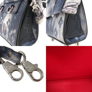 新品同様 クリスチャンルブタン パロマナノ 2WAY ミニバッグ ショルダーバッグ レザー ネイビー 1198【中古】Christian Louboutin