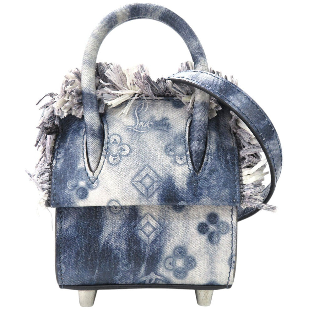 新品同様 クリスチャンルブタン パロマナノ 2WAY ミニバッグ ショルダーバッグ レザー ネイビー 1198【中古】Christian Louboutin