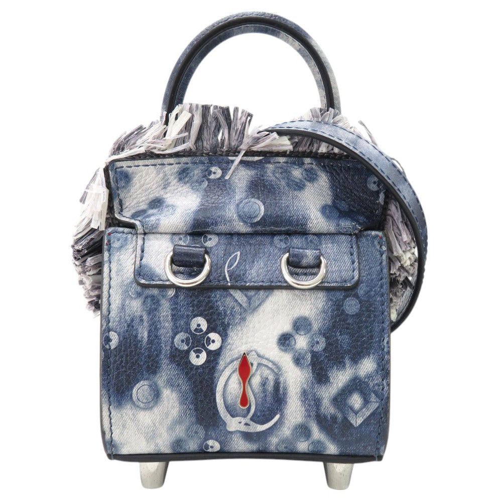 新品同様 クリスチャンルブタン パロマナノ 2WAY ミニバッグ ショルダーバッグ レザー ネイビー 1198【中古】Christian Louboutin