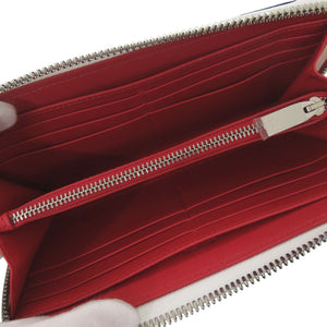 未使用 クリスチャンルブタン ラウンドファスナー 1235496 デニム ブルー 長財布 青 1200【中古】Christian Louboutin