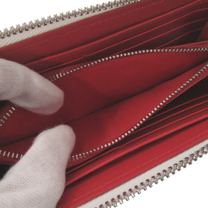 未使用 クリスチャンルブタン ラウンドファスナー 1235496 デニム ブルー 長財布 青 1200【中古】Christian Louboutin