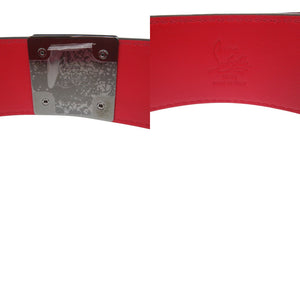 未使用品 クリスチャンルブタン ウエストベルト スタッズ レザー ブラック 1202【中古】Christian Louboutin