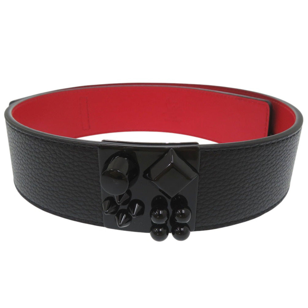 未使用品 クリスチャンルブタン ウエストベルト スタッズ レザー ブラック 1202【中古】Christian Louboutin