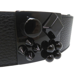 未使用品 クリスチャンルブタン ウエストベルト スタッズ レザー ブラック 1202【中古】Christian Louboutin