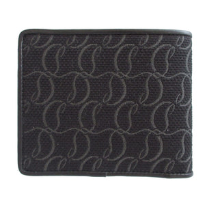 未使用 クリスチャン ルブタン 1245223 キャンバス ブラック 黒 2つ折り財布 札入れ 財布 1203【中古】Christian Louboutin