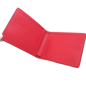 未使用 クリスチャン ルブタン 1245223 キャンバス ブラック 黒 2つ折り財布 札入れ 財布 1203【中古】Christian Louboutin