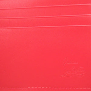 未使用 クリスチャン ルブタン 1245223 キャンバス ブラック 黒 2つ折り財布 札入れ 財布 1203【中古】Christian Louboutin