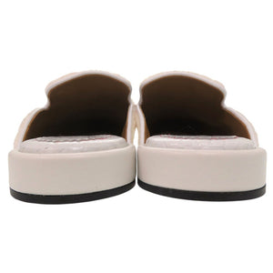 新品同様 クリスチャンルブタン COOLITO DONNA FLAT ルームシューズ クロコ型押し ムートン レザー ホワイト 1204【中古】Christian Louboutin