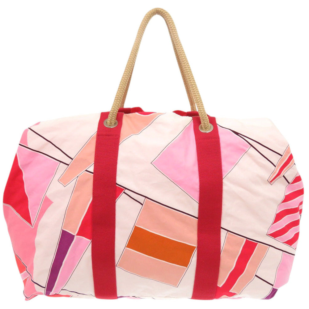 美品 エルメス ロープハンドル コットン マルチカラー ビーチバッグ トートバッグ 1210【中古】HERMES