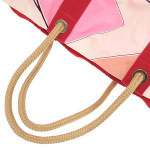 美品 エルメス ロープハンドル コットン マルチカラー ビーチバッグ トートバッグ 1210【中古】HERMES