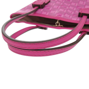 新品同様 モロー パリ サントロペ スモールトートバッグ コーティングキャンバス フーシャ ピンク ハンドバッグ 1218【中古】MOREAU PARIS