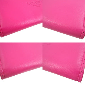 美品 ロエベ ヘリテージ レザー ピンク ラウンドファスナー長財布 財布 1223【中古】LOEWE