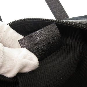 美品 グッチ 124542 GGキャンバス レザー ブラック ミニ ハンドバッグ 黒 1225【中古】GUCCI