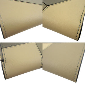 新品同様 ロエベ パズル コンパクトウォレット C510P30X03 レザー カーキ ベージュ 2つ折り財布 財布 1241【中古】LOEWE