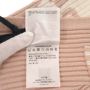 新品同様 モンクレール ブランケット COPERTA TRICOT H19519E00002 M1588 ボーダー コットン ピンク ホワイト 1249【中古】MONCLER