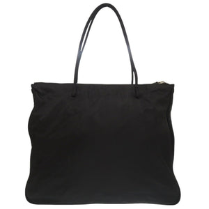 美品 プラダ トライアングルロゴ ナイロン ブラック トートバッグ 黒 1251【中古】PRADA